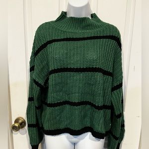 Free and black striped sweater